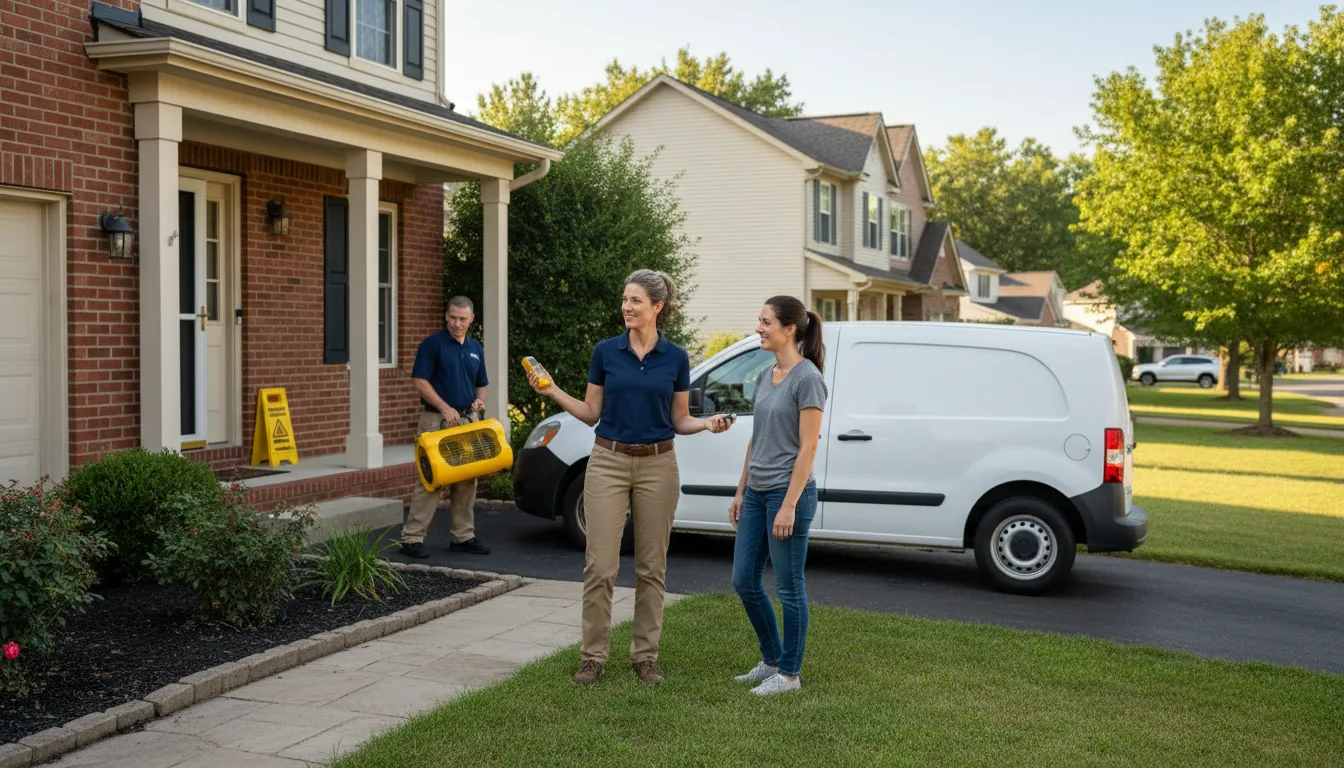 Residential water damage restoration in Ashville, PA